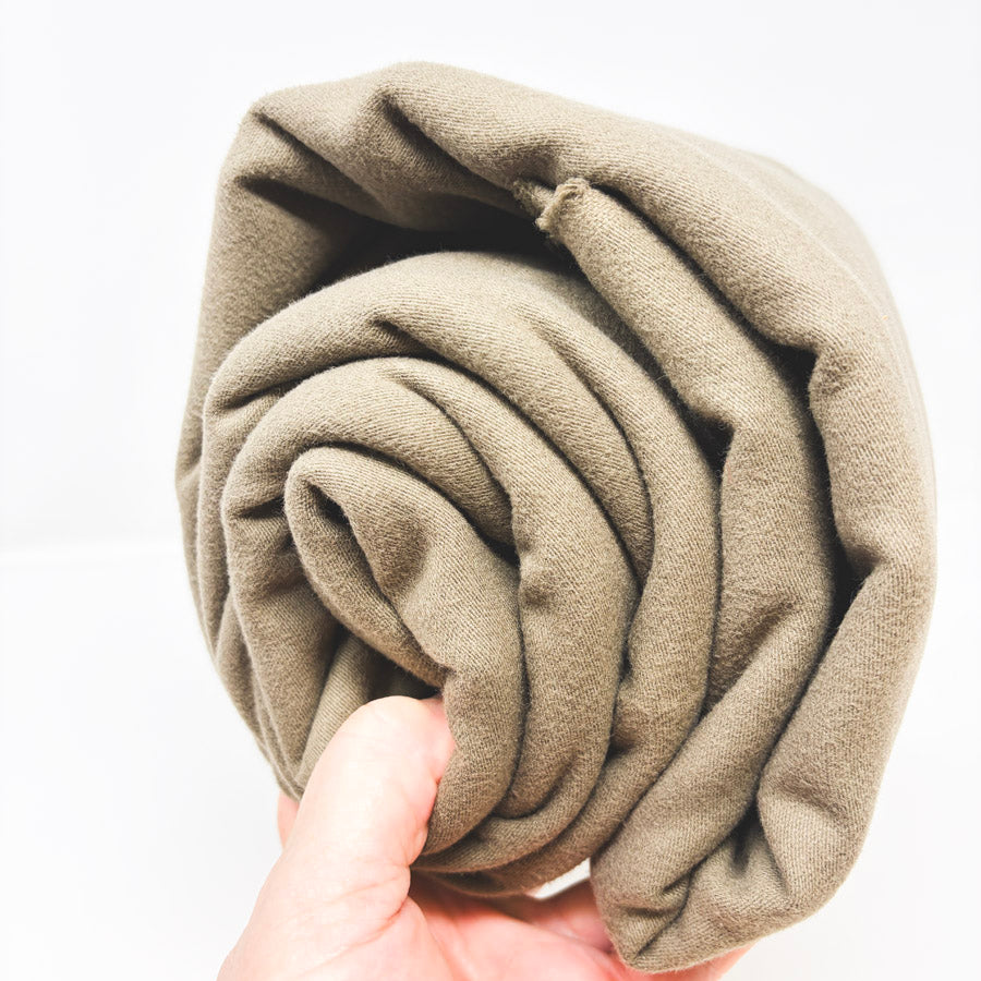 Appx 3 Yds Olive Wool Blend Fabric