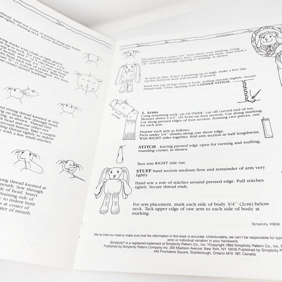 Simplicity Sock Bunnies Pattern Book