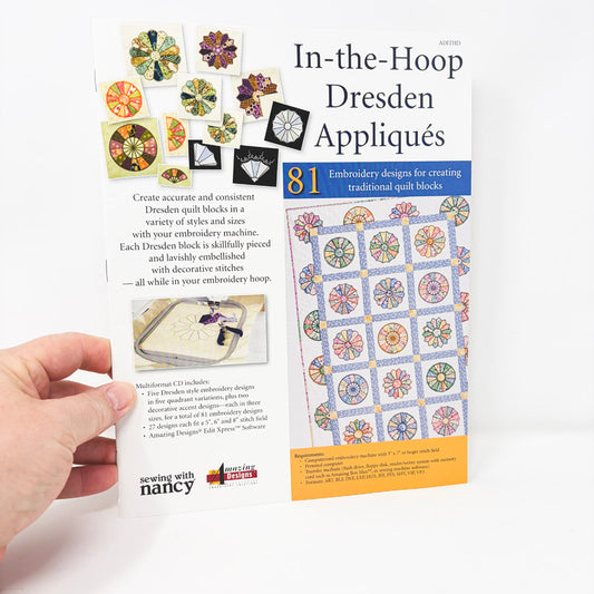 In-the-Hoop Dresden Appliques Booklet by Sewing with Nancy