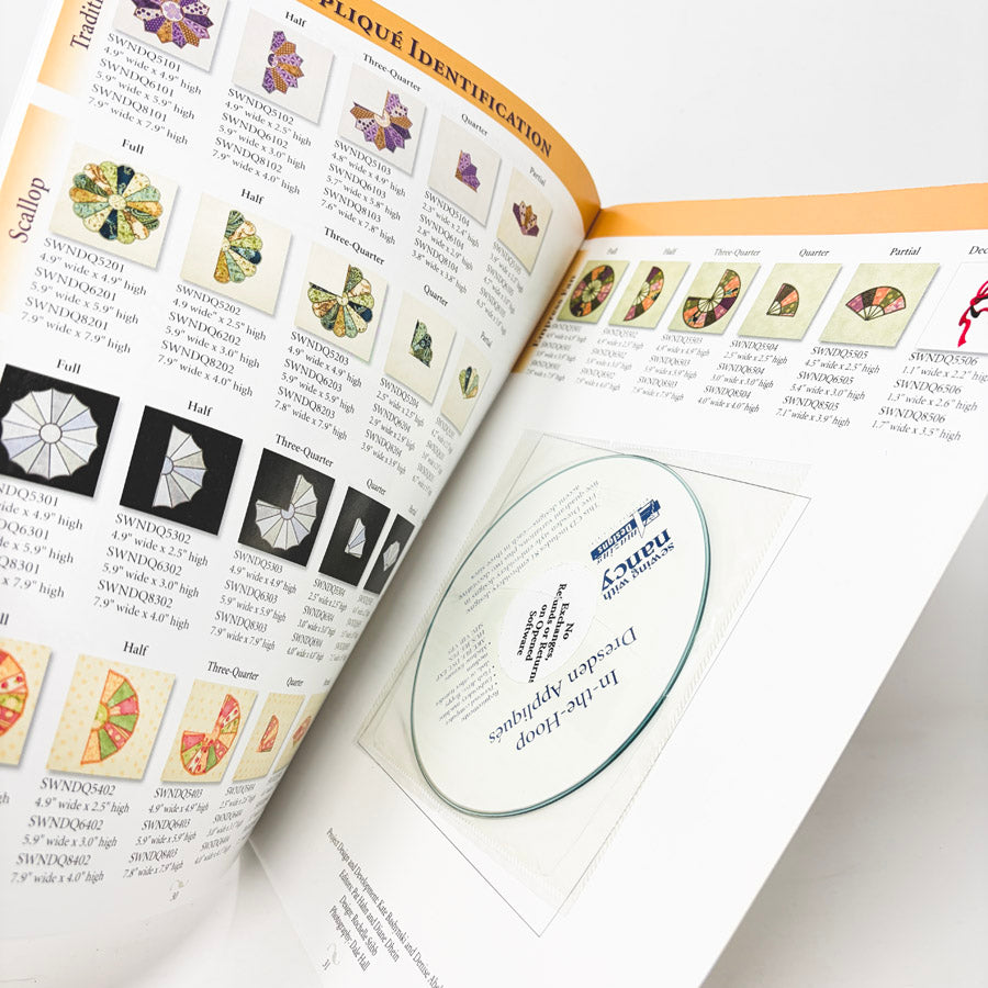 In-the-Hoop Dresden Appliques Booklet by Sewing with Nancy