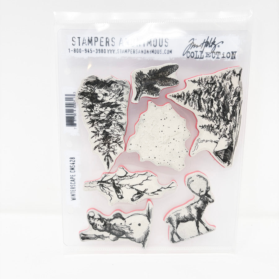 Tim Holtz "Winterscape" Cling Rubber Stamp Set