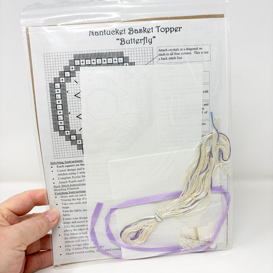 Butterfly Basket – Lori Birmingham Nantucket Style Basket Embroidery Kit