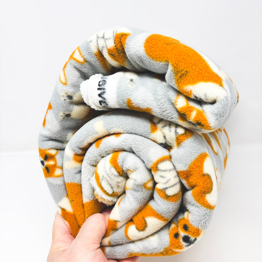 Appx 3 Yds Fleece Corgi Fabric