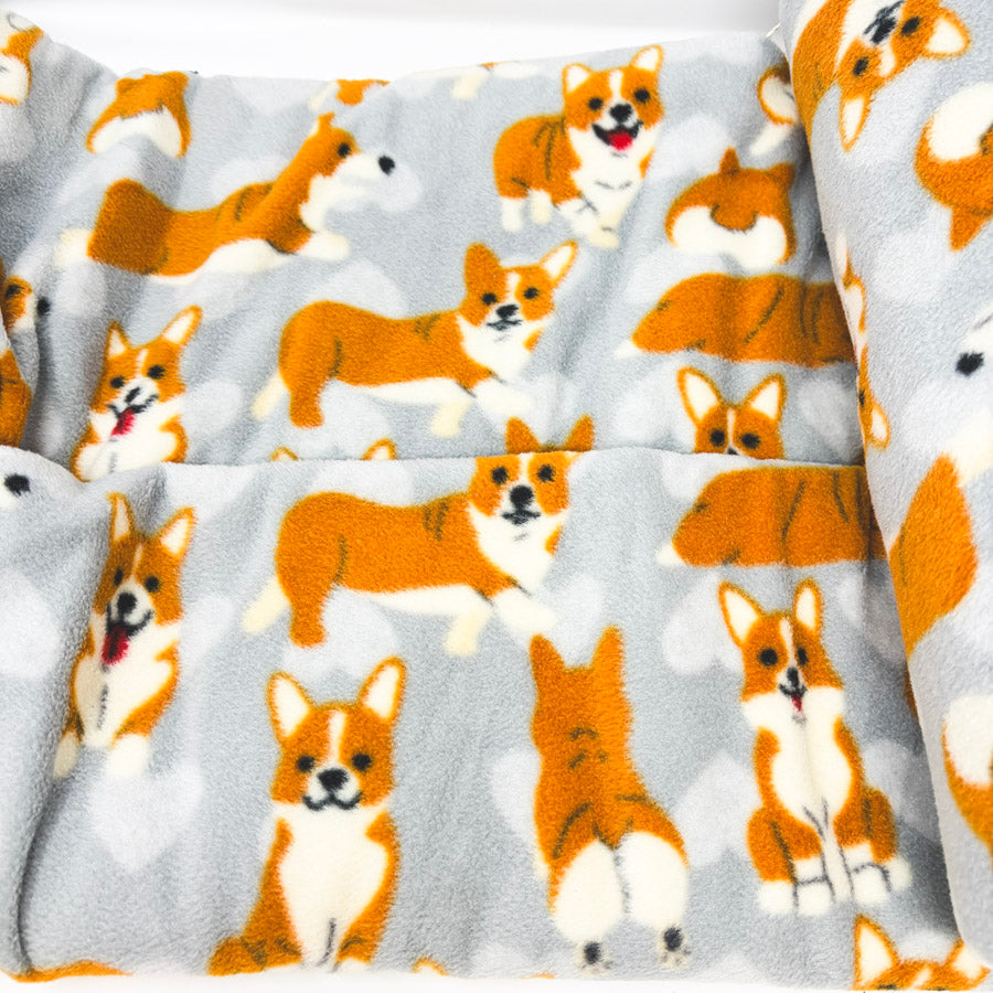 Appx 3 Yds Fleece Corgi Fabric