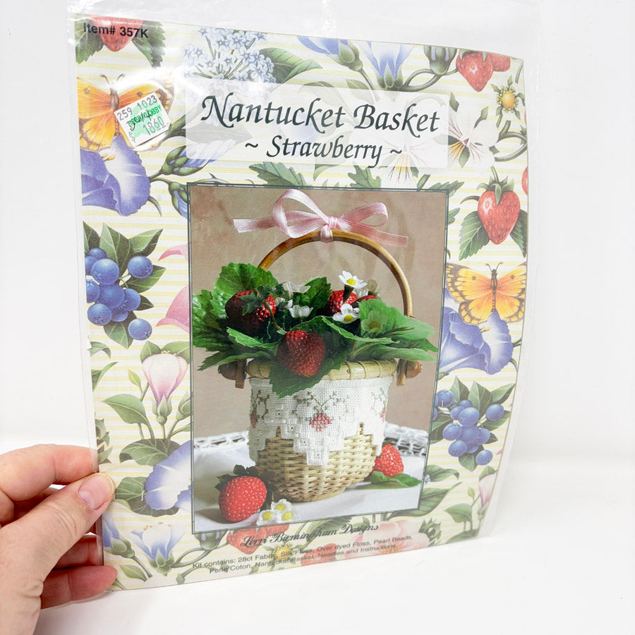 Nantucket Basket Strawberry – Lori Birmingham Needlepoint Kit