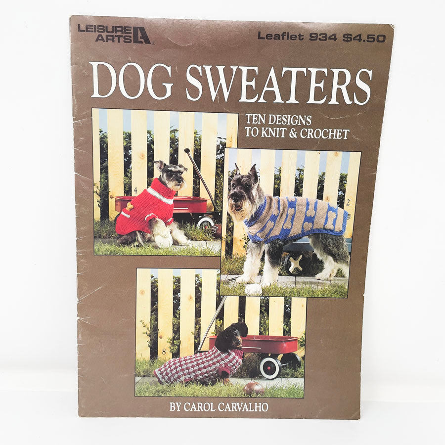 Leisure Arts Dog Sweaters Pattern Book