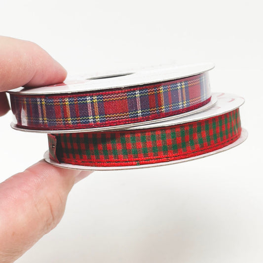 Plaid Narrow Ribbon