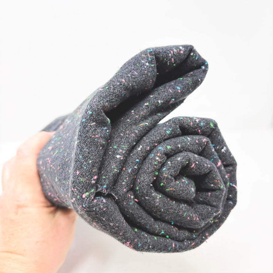 Appx 3 Yds Rainbow Confetti Wool Blend Slub Fabric