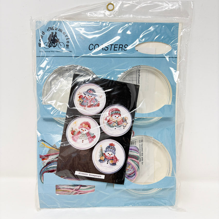 Snowpeople – Fond Memories Cross Stitch Coasters Kit