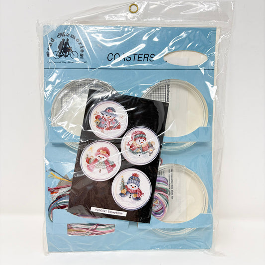 Snowpeople – Fond Memories Cross Stitch Coasters Kit