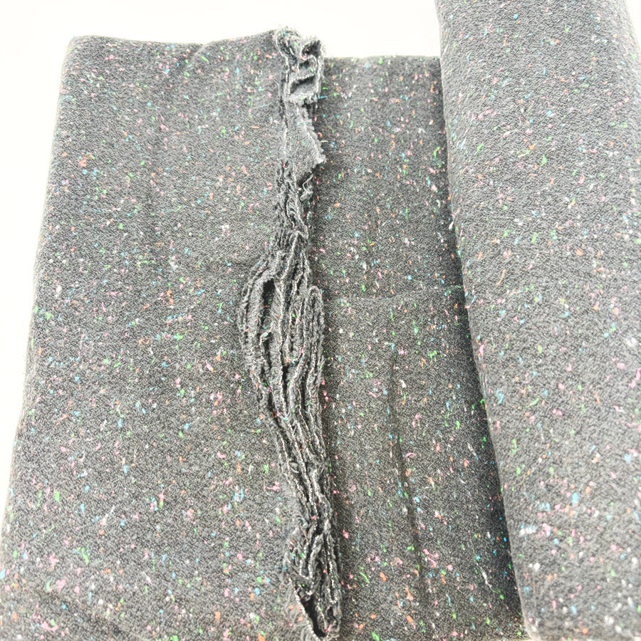 Appx 3 Yds Rainbow Confetti Wool Blend Slub Fabric