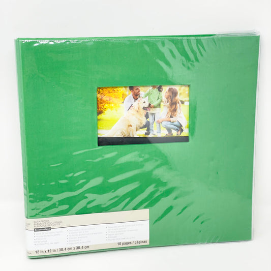 Green 12" x 12" Recollections Post Bound Scrapbook