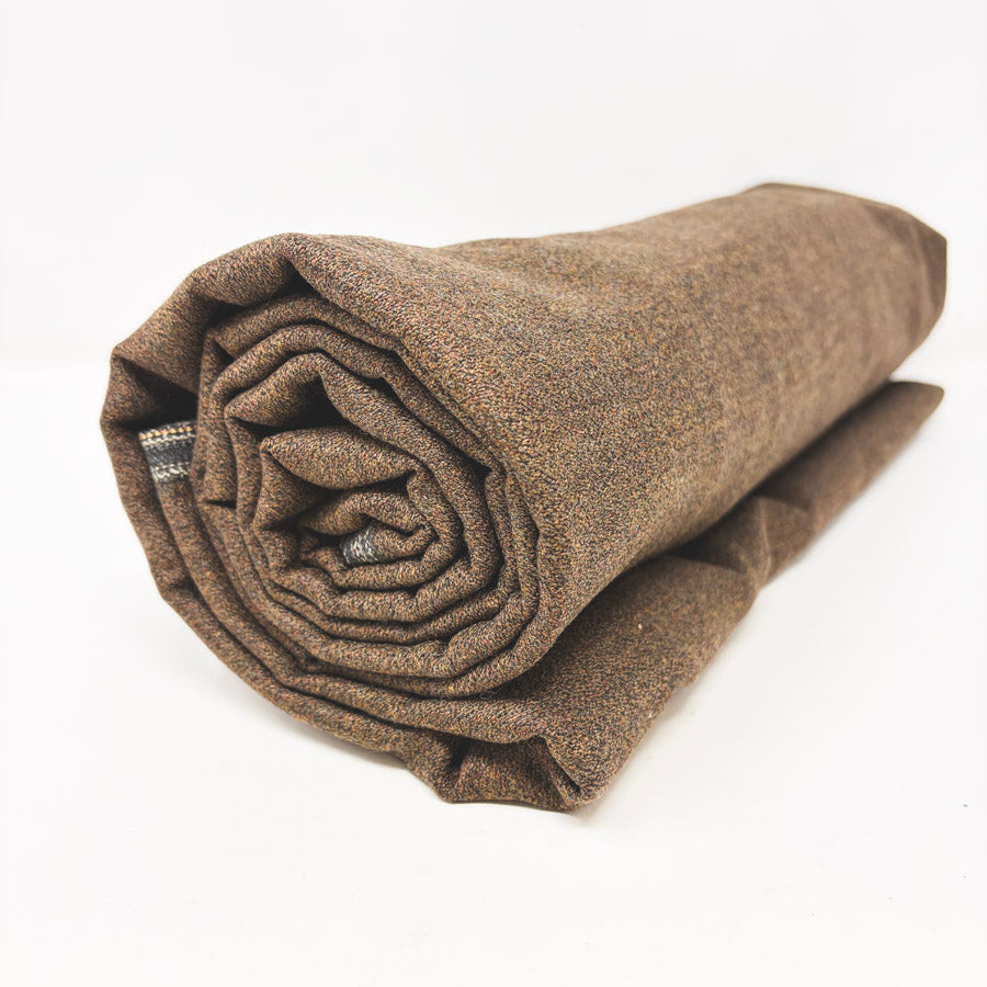 Appx 3 Yds Brown Wool Blend Apparel Fabric