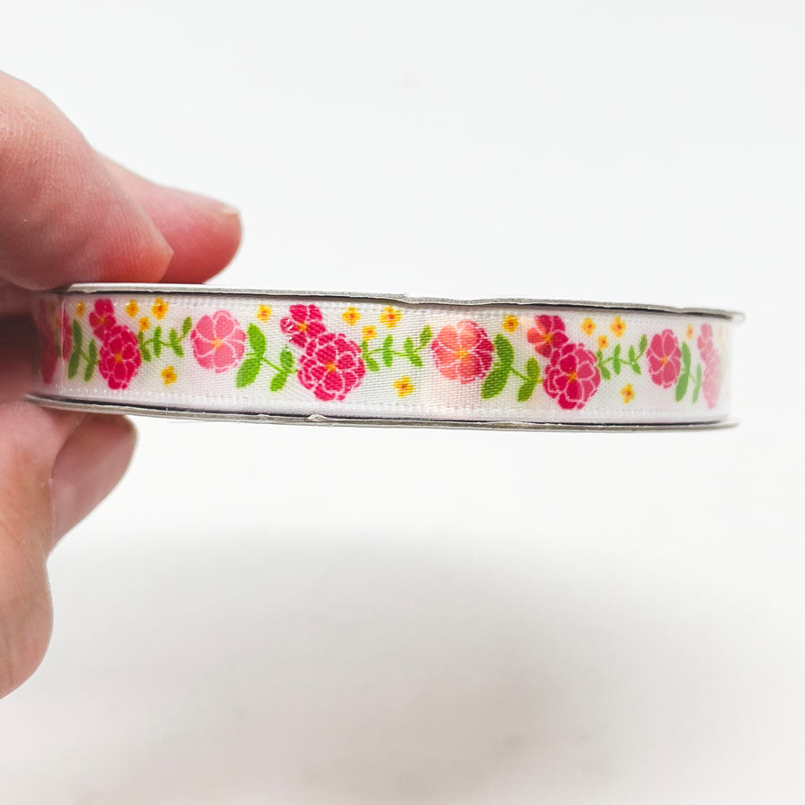Craft Smart Pink Floral Ribbon