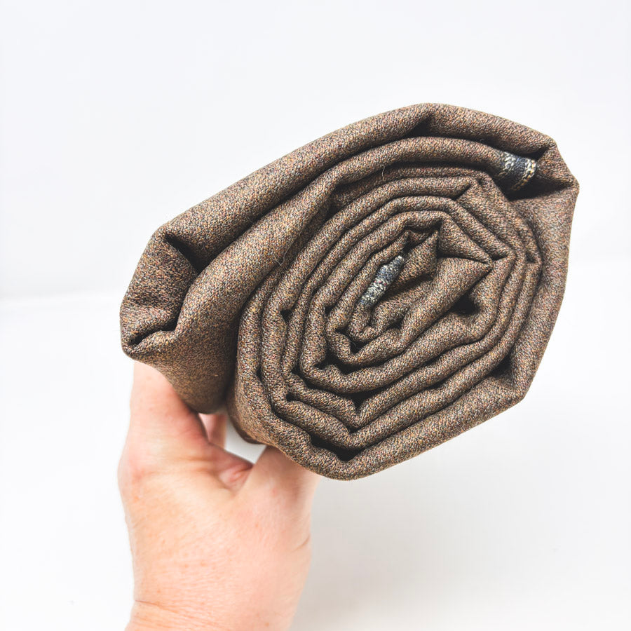 Appx 3 Yds Brown Wool Blend Apparel Fabric