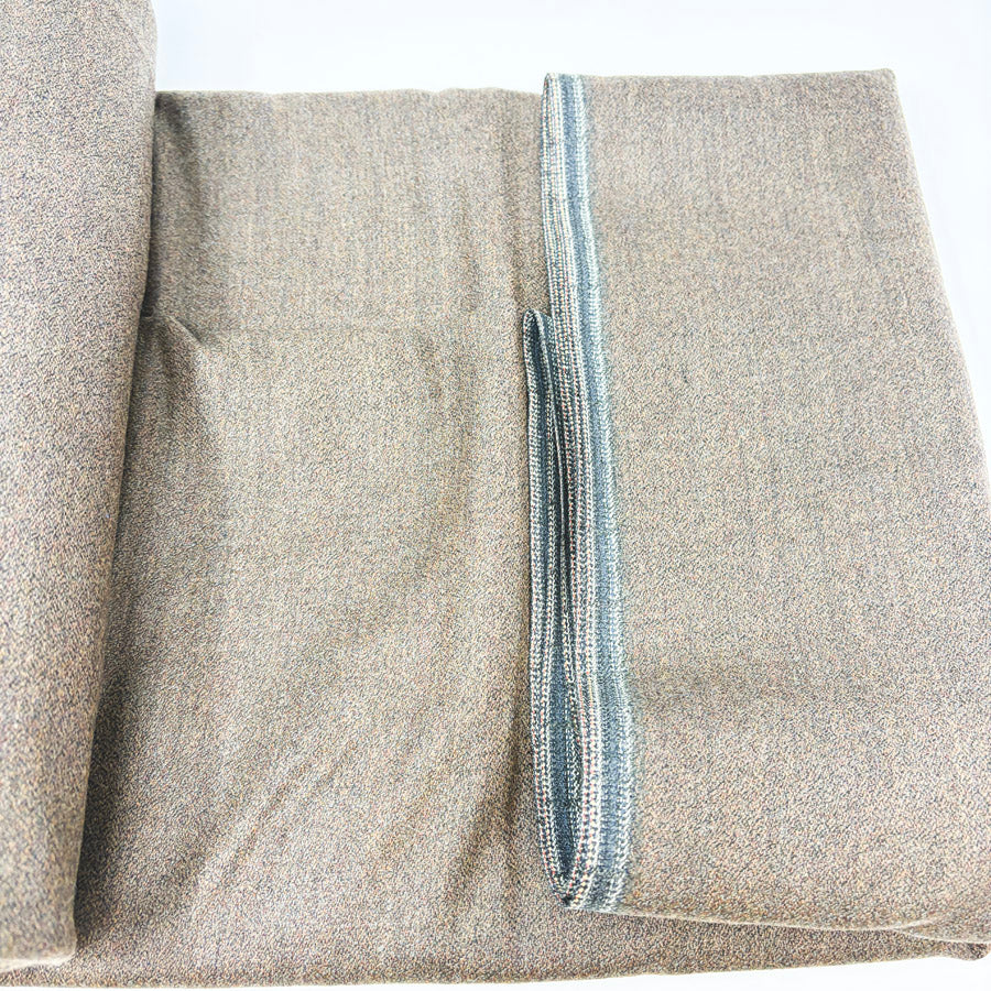 Appx 3 Yds Brown Wool Blend Apparel Fabric
