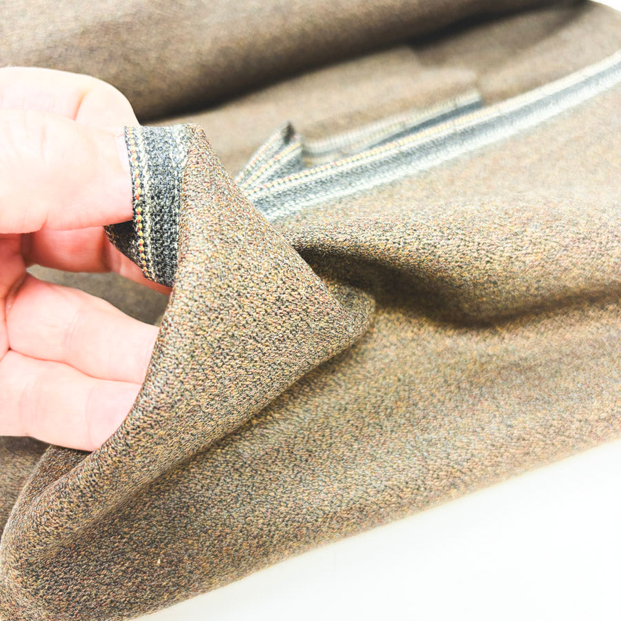 Appx 3 Yds Brown Wool Blend Apparel Fabric