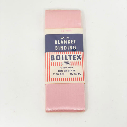 Pink Satin Blanket Binding - 4.75 yards