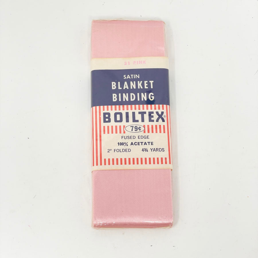 Pink Satin Blanket Binding - 4.75 yards