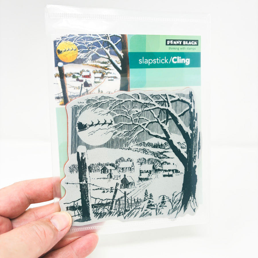 Penny Black "Santa's Visit" Slapstick Cling Stamp