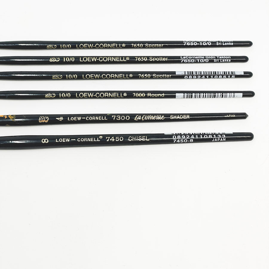 Bundle of Six L&C 7000 Series Paintbrushes