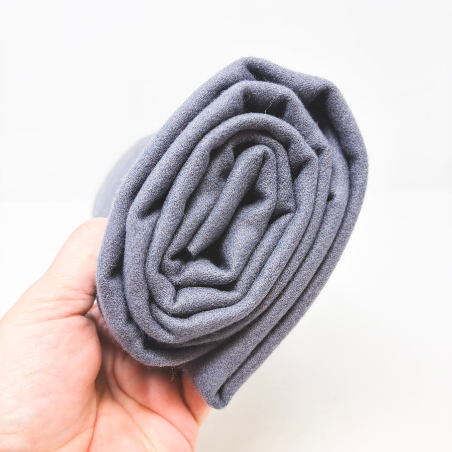 Appx 1 yd - Gray Flannel/Felt/Wool Blend Fabric