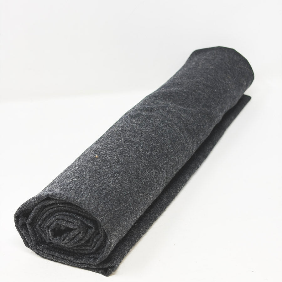 Appx 1 yd - Heather Gray Wool Blend Fabric