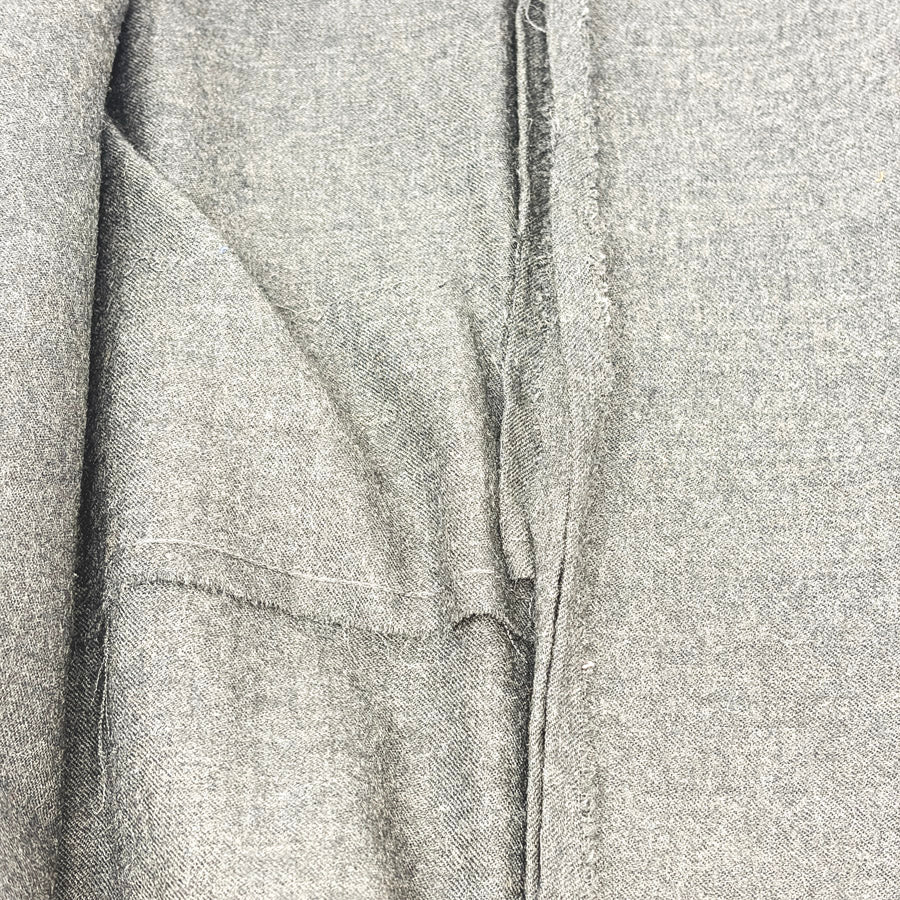 Appx 1 yd - Heather Gray Wool Blend Fabric