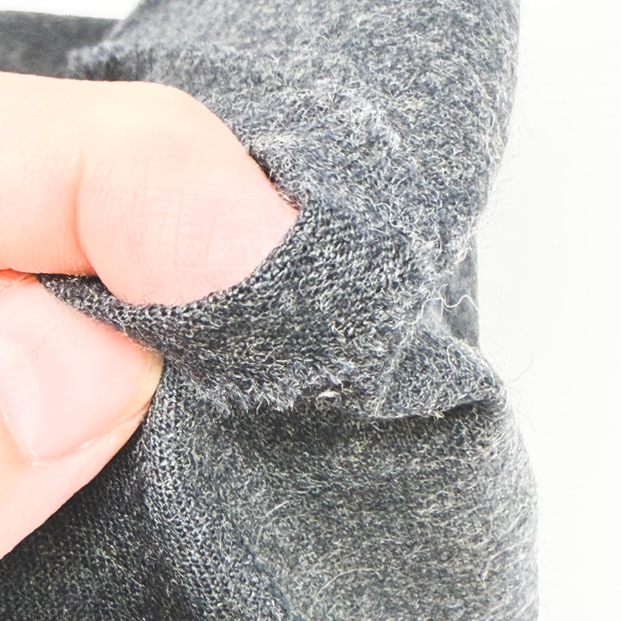 Appx 1 yd - Heather Gray Wool Blend Fabric