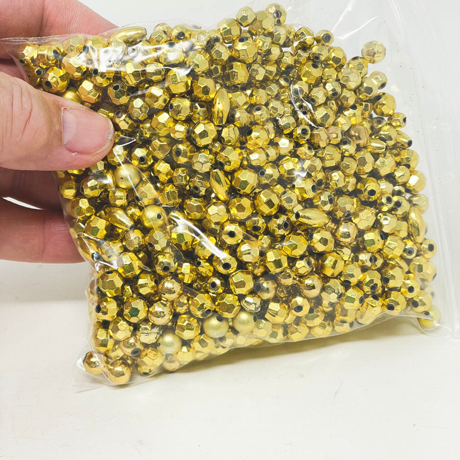 Bag of Gold Plastic Beads