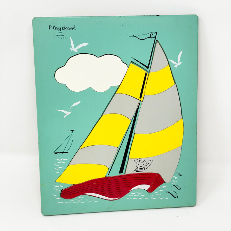 Playskool Wood Puzzle Sailboat