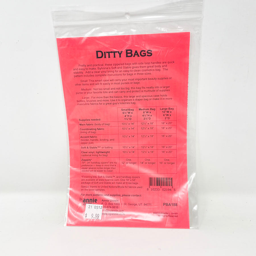 Ditty Bags - Patterns By Annie