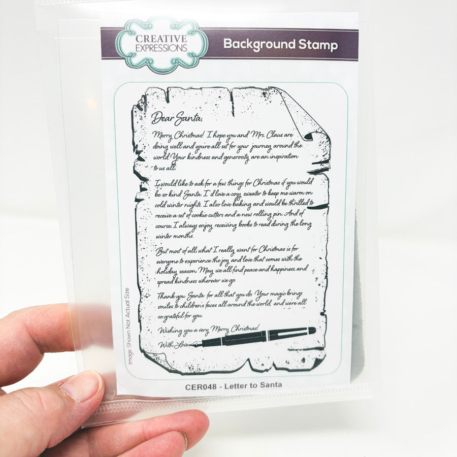 Creative Expressions "Letters to Santa" Cling Stamp