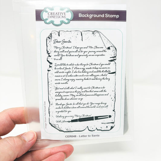 Creative Expressions "Letters to Santa" Cling Stamp