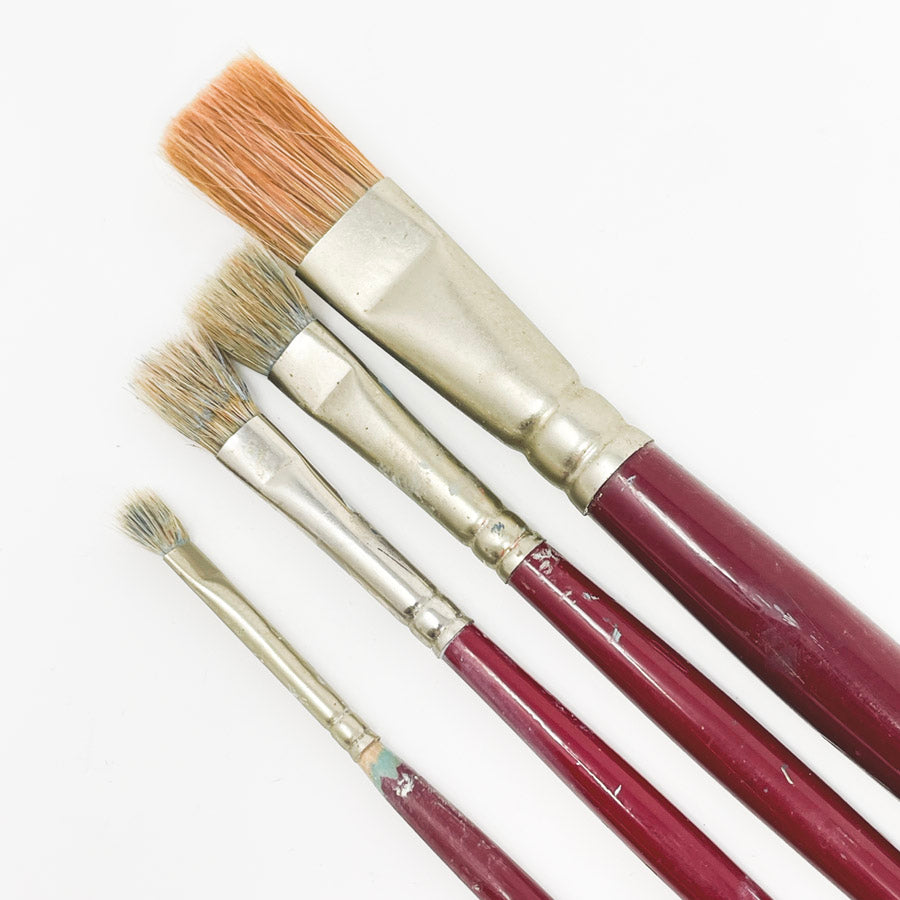 Four Borciani & Bonazzi Pelo di Bue Paintbrushes