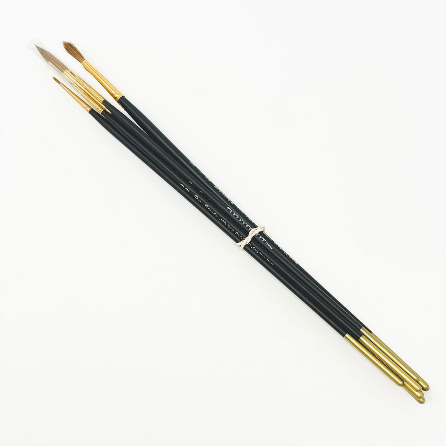 Six Creative Mark Pro Stroke Red Sable Paintbrushes