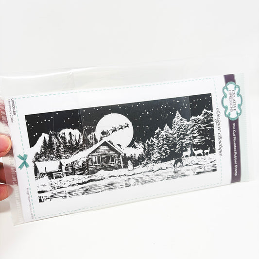 Creative Expressions "Christmas Cabin" Cling Stamp