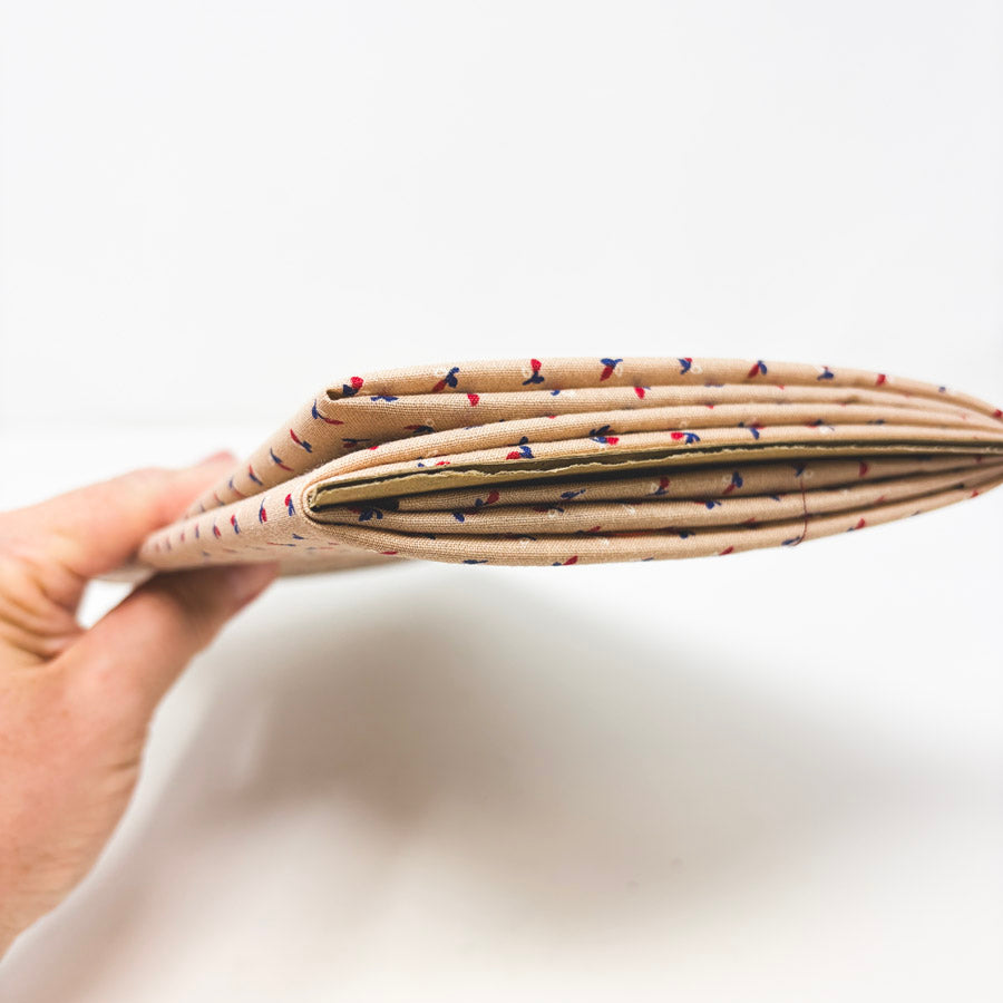Appx 1 yd - Small Stems on Tan Fabric