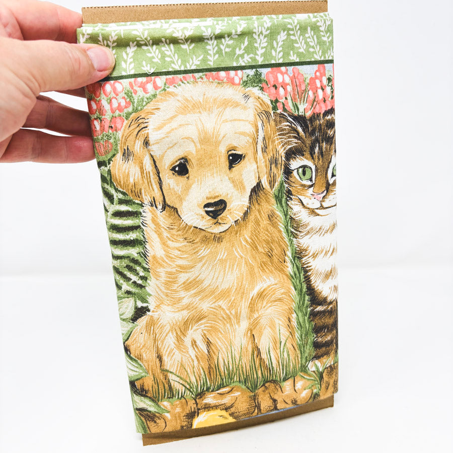 Appx 1 yd - Furry Friends Cotton Fabric
