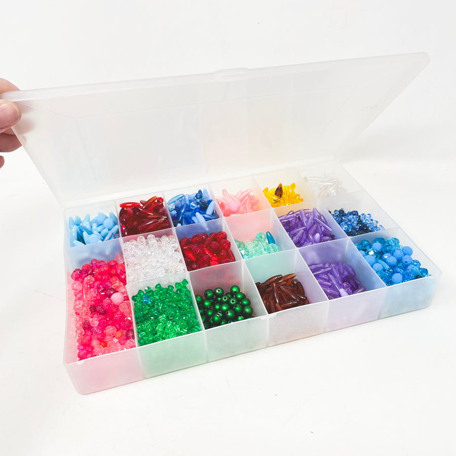 Box of Mixed Plastic Beads