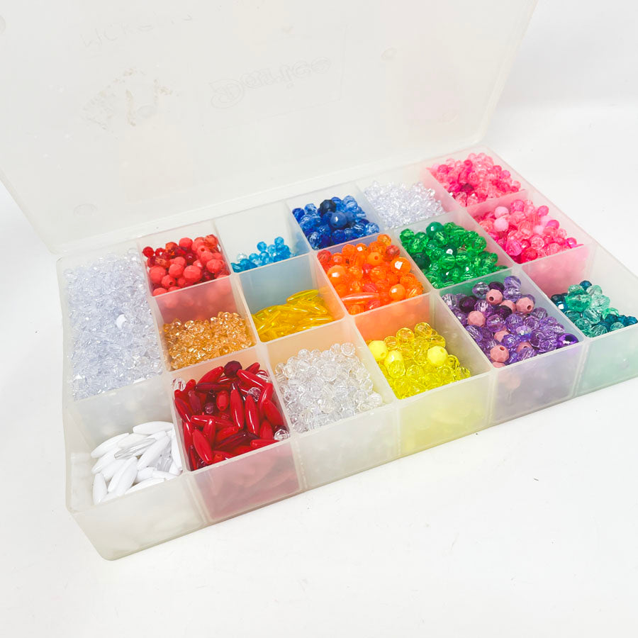 Darice Box of Bright Plastic Beads
