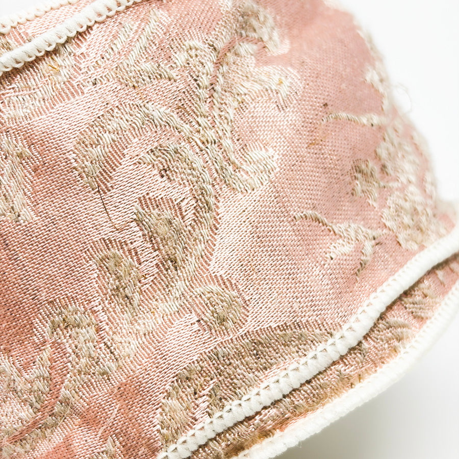 Pink Fabric Jacquard Ribbon Roll