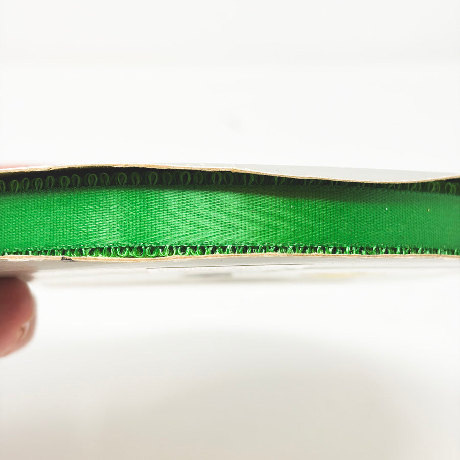 Kelly Green Picot Edge Poly Ribbon