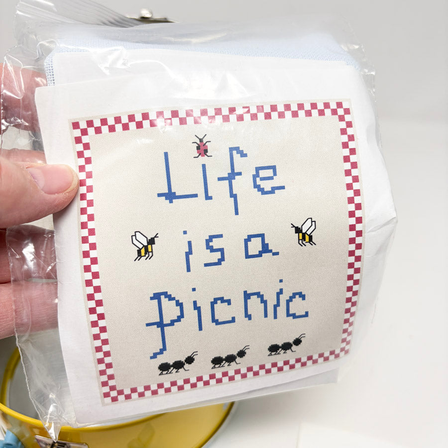 Life is a Picnic – The Stitchworks Tin Collectible Cross Stitch Kit