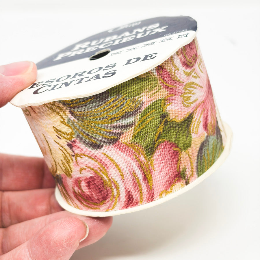 Vintage Offray Floral Pattern Ribbon