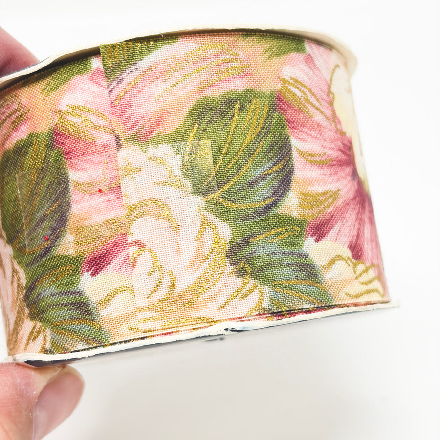 Vintage Offray Floral Pattern Ribbon