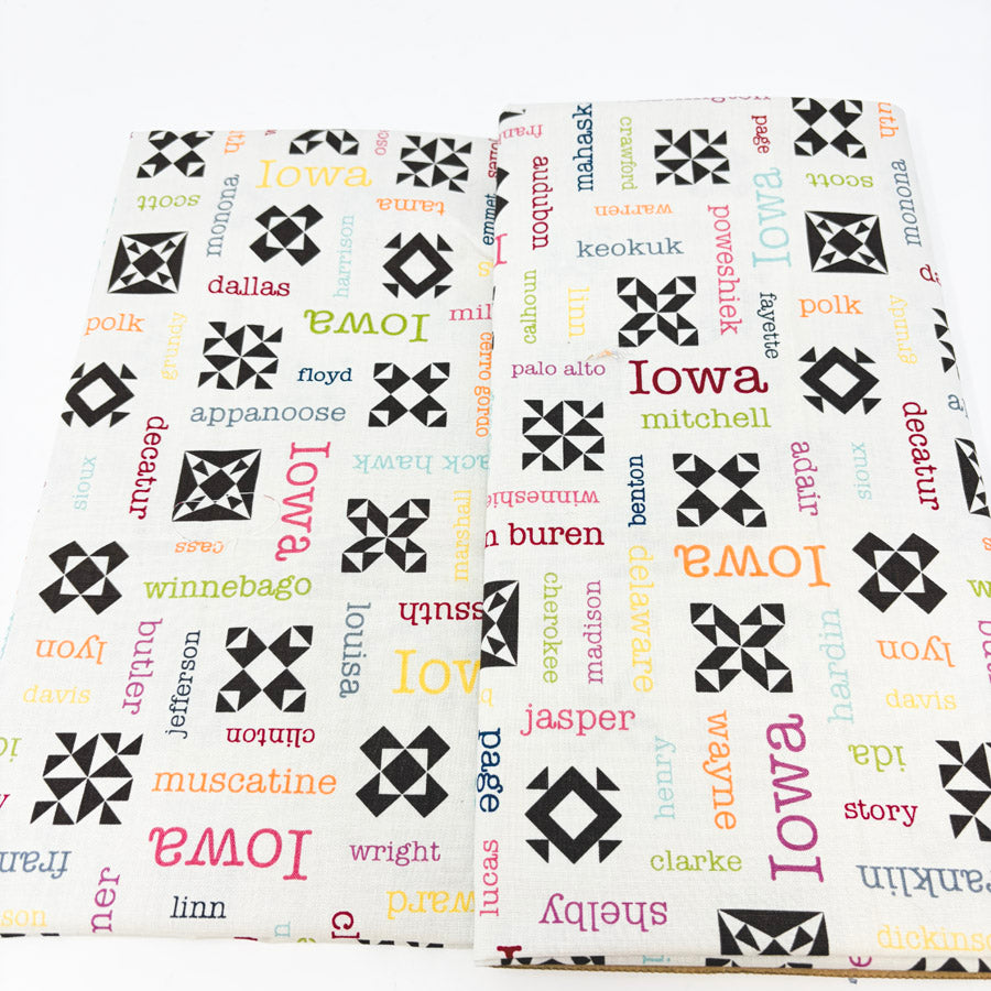 Appx 1 yd - All Iowa Shop Hop Cotton Fabric by Robert Kaufman