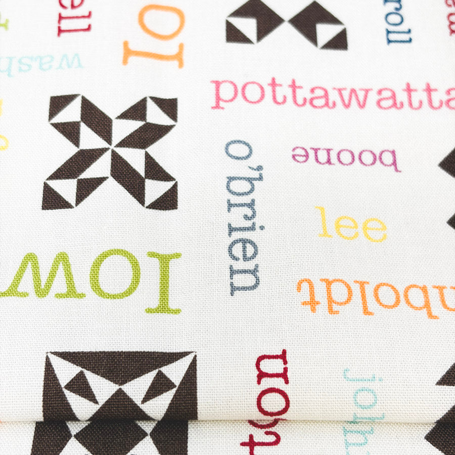 Appx 1 yd - All Iowa Shop Hop Cotton Fabric by Robert Kaufman