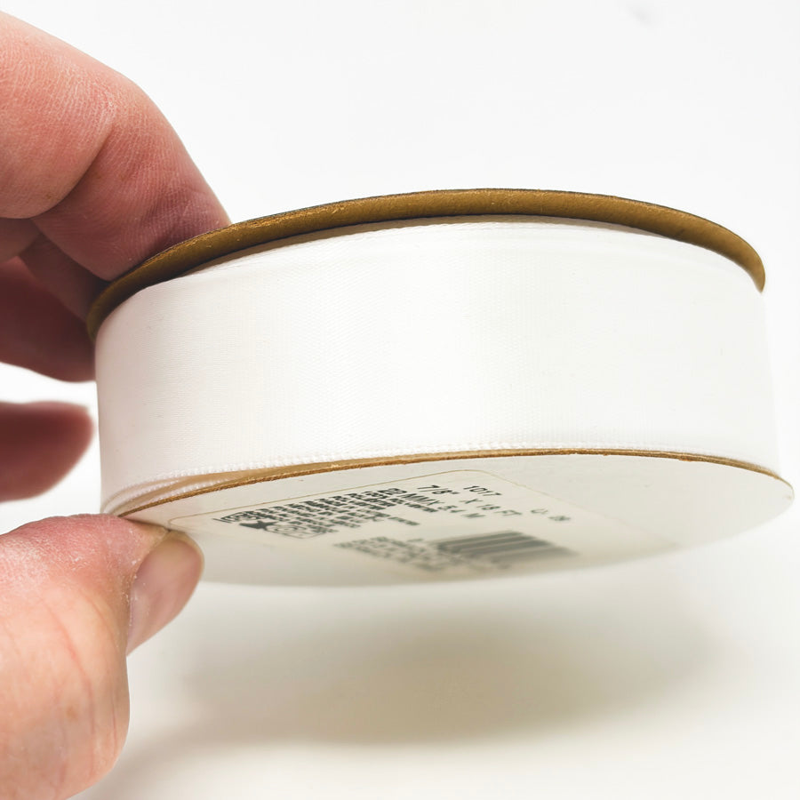 7/8" Offray White Poly Ribbon Roll
