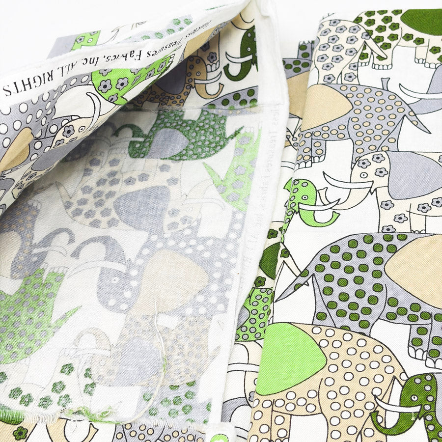 Appx 1 yd Each - Elephant Fabrics (1)